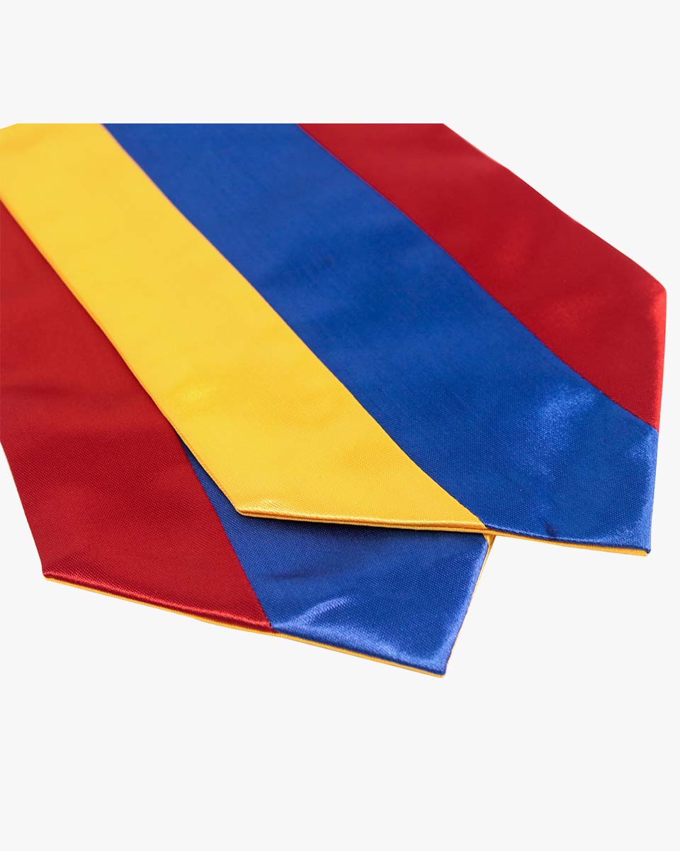 17 Country Flag Graduation Stoles Embroidery Sashes for Study Aboard International Students
