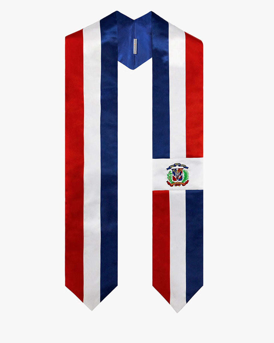 17 Country Flag Graduation Stoles Embroidery Sashes for Study Aboard International Students