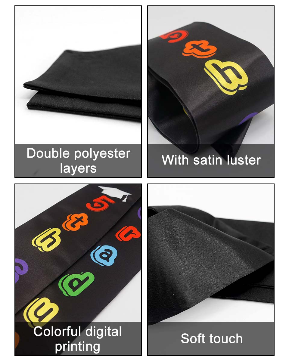 Printed Graduation Stole for 5th Grade Graduates - 3 Colors Available