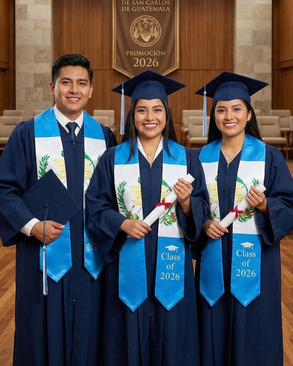 Class of 2026 Printed Flag Graduation Stole 72" - 8 Styles Available