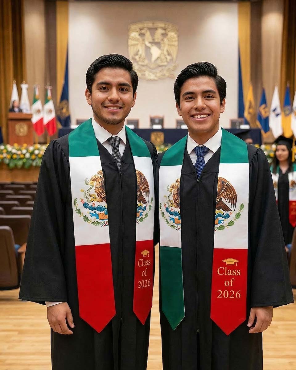 Class of 2026 Printed Flag Graduation Stole 72" - 8 Styles Available