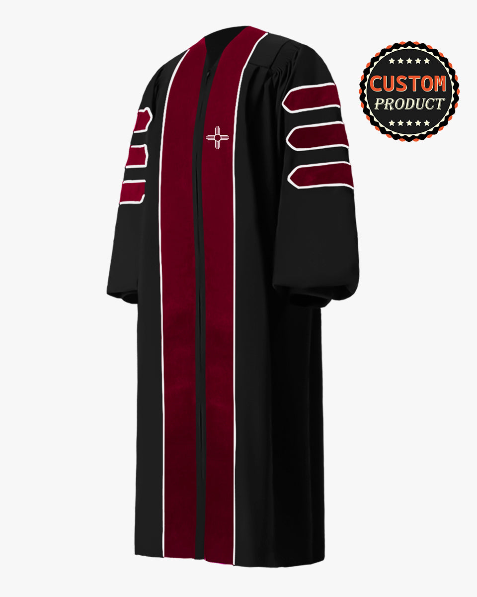 The University of New Mexico Doctoral Gown, Tam & Hood Package 48 (5'3"-5'5")