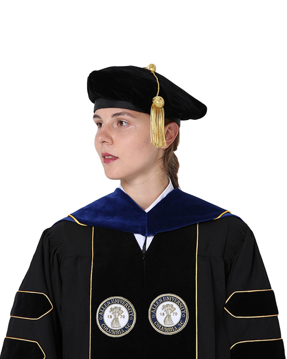 Deluxe Doctoral Hood with Gold Piping - 10 Color Combinations Available