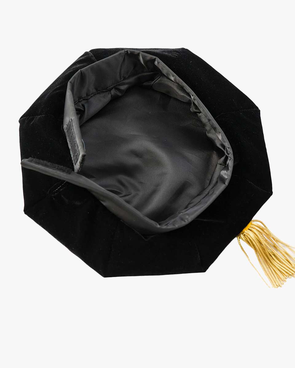 Black Deluxe Doctorate Tam – 4-6-8 Sided Available