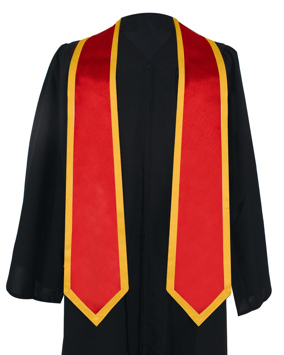 Graduation Stoles Classic End With Trim - 11 Colors Available