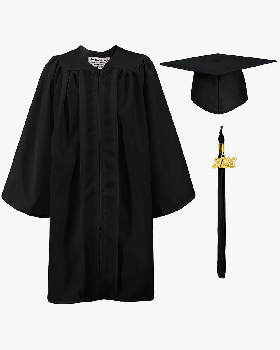 Matte Kindergarten Cap, Gown & Tassel Package – 12 Colors Available