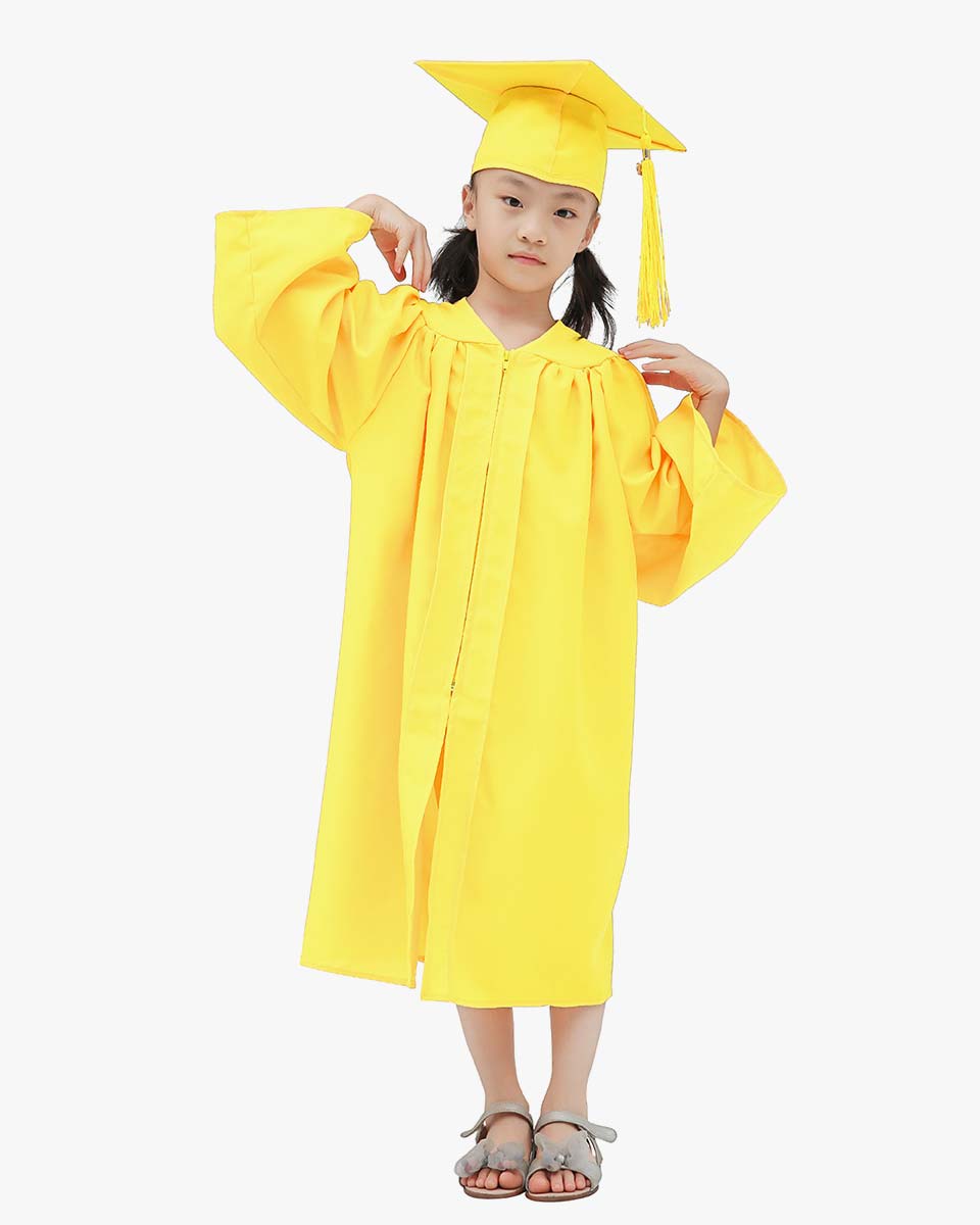 Matte Kindergarten Cap, Gown & Tassel Package – 12 Colors Available