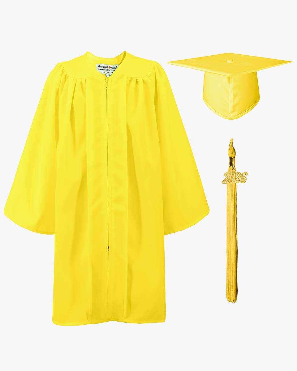 Matte Kindergarten Cap, Gown & Tassel Package – 12 Colors Available