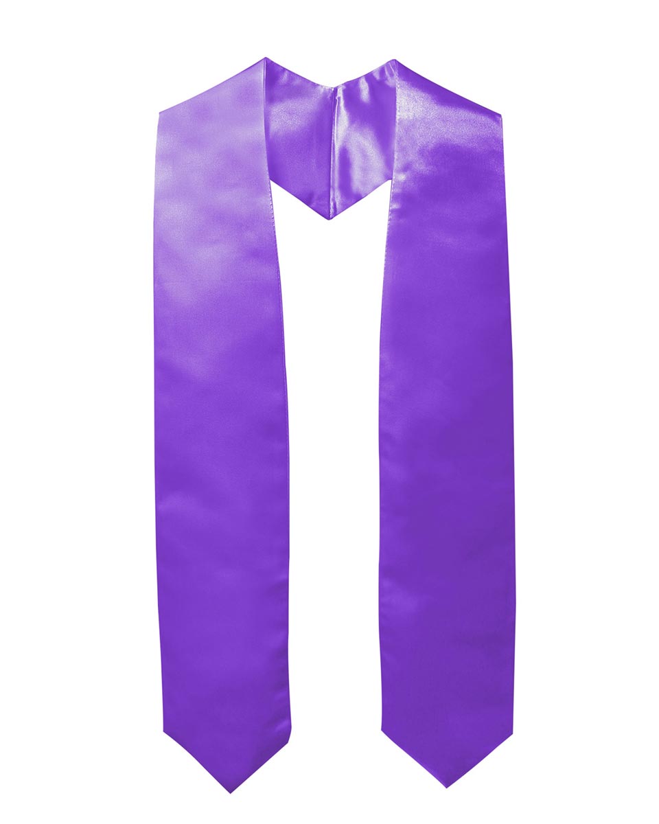 Plain Graduation Stole - 16 Colors Available