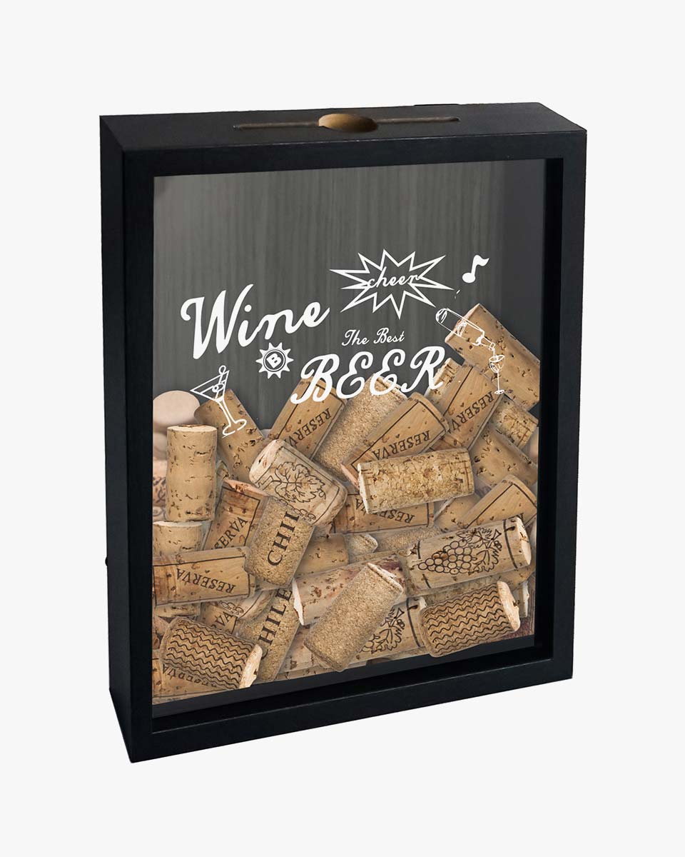 Shadow Box Frame Wood Collection Case With Slot on top - 5 Sizes Available