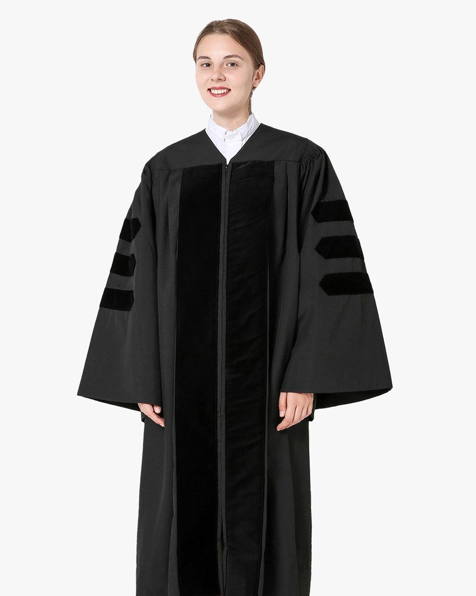 doctorate graduation dress Classic Doctoral Gown Only long bridesmaid dress Dark Navy Tulle Half calf or 8 Value:$400