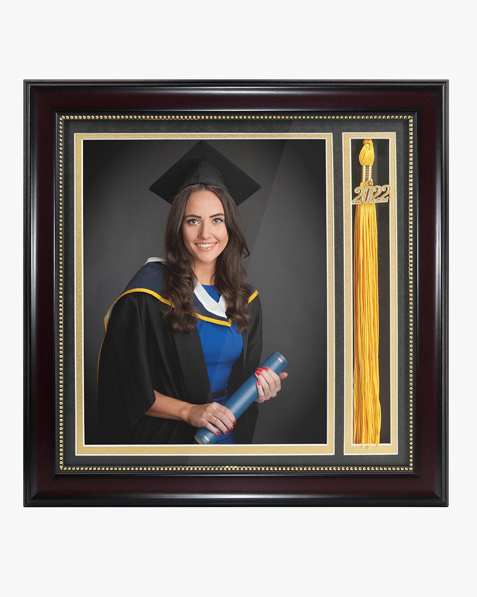 Graduation Shadow Box Frame for Photo with Tassel Insert - 3 Sizes Available