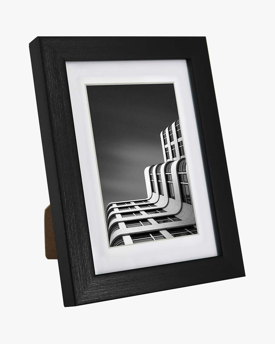 Photo Frame Black with High Definition Glass, Pack of 2 - 4" x 6" - 5" x 7" - 8" x 10" Size