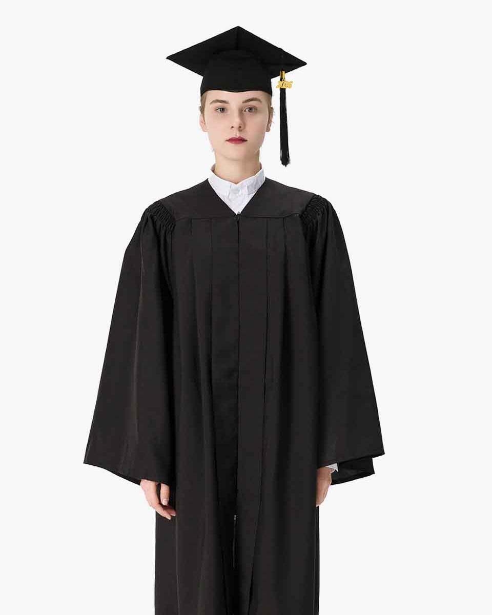 Deluxe Fluted Bachelor Graduation Gown Cap Tassel Package