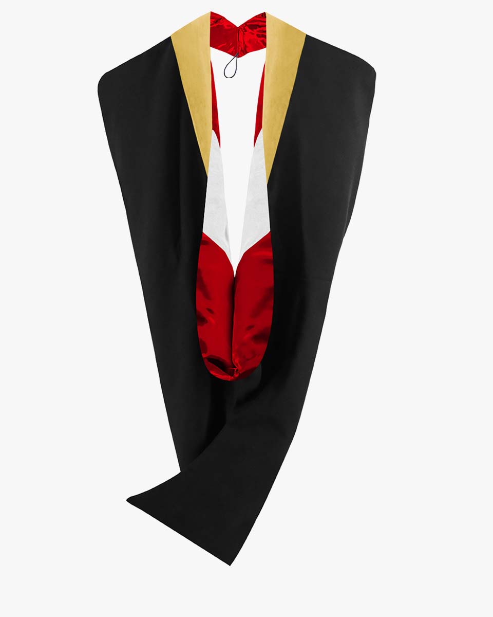 Deluxe Bachelor Hood - 24 Color Combinations Available GoldRedWhite Deluxe Bachelor Hood - 24 Color Combinations Available GoldRedWhite