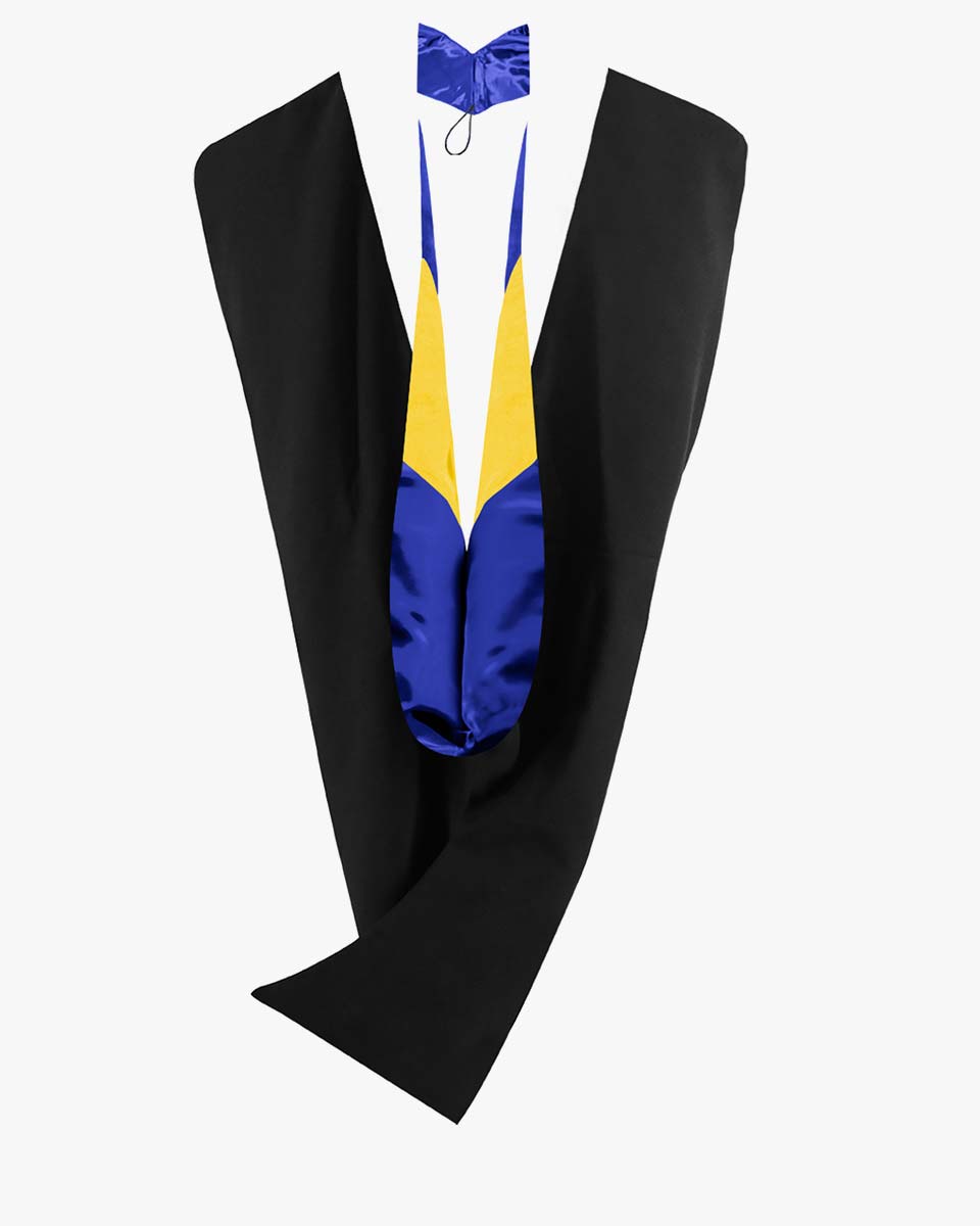 Deluxe Bachelor Hood - 24 Color Combinations Available GoldPurpleGold Deluxe Bachelor Hood - 24 Color Combinations Available GoldPurpleGold