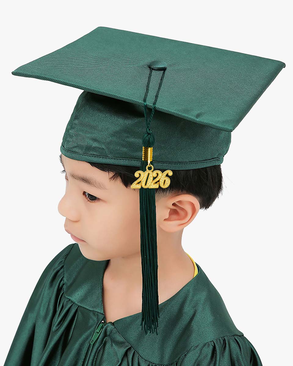 Shiny Kindergarten Graduation Cap with Tassel-12 Colors Available