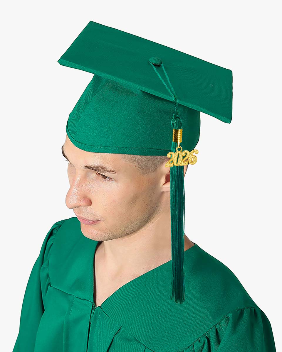 High School Matte Adult Graduation Cap with Tassel - 12 Colors Available