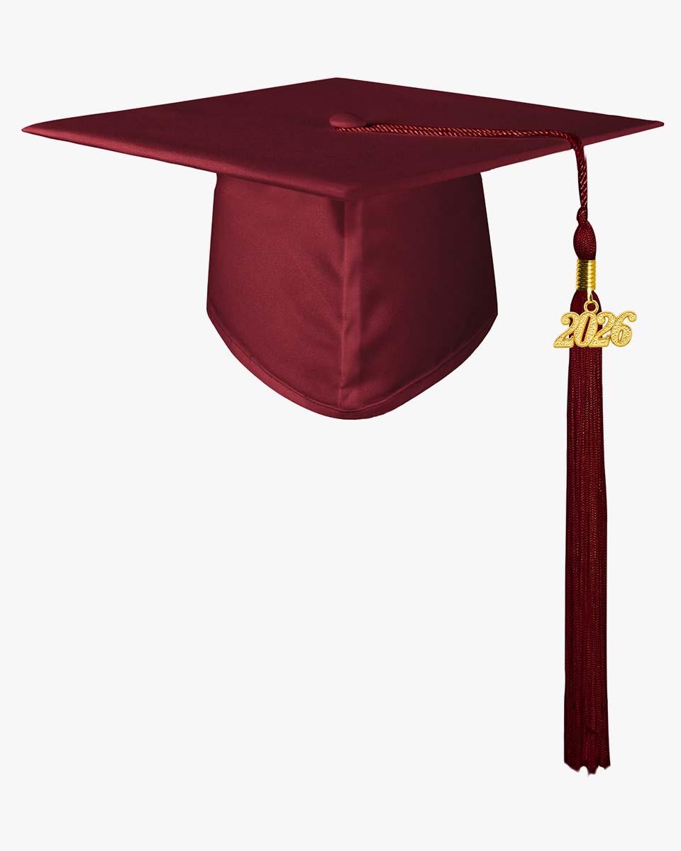 Matte Adult Graduation Cap with Tassel-12 Colors Available Matte Adult Graduation Cap with Tassel-12 Colors Available