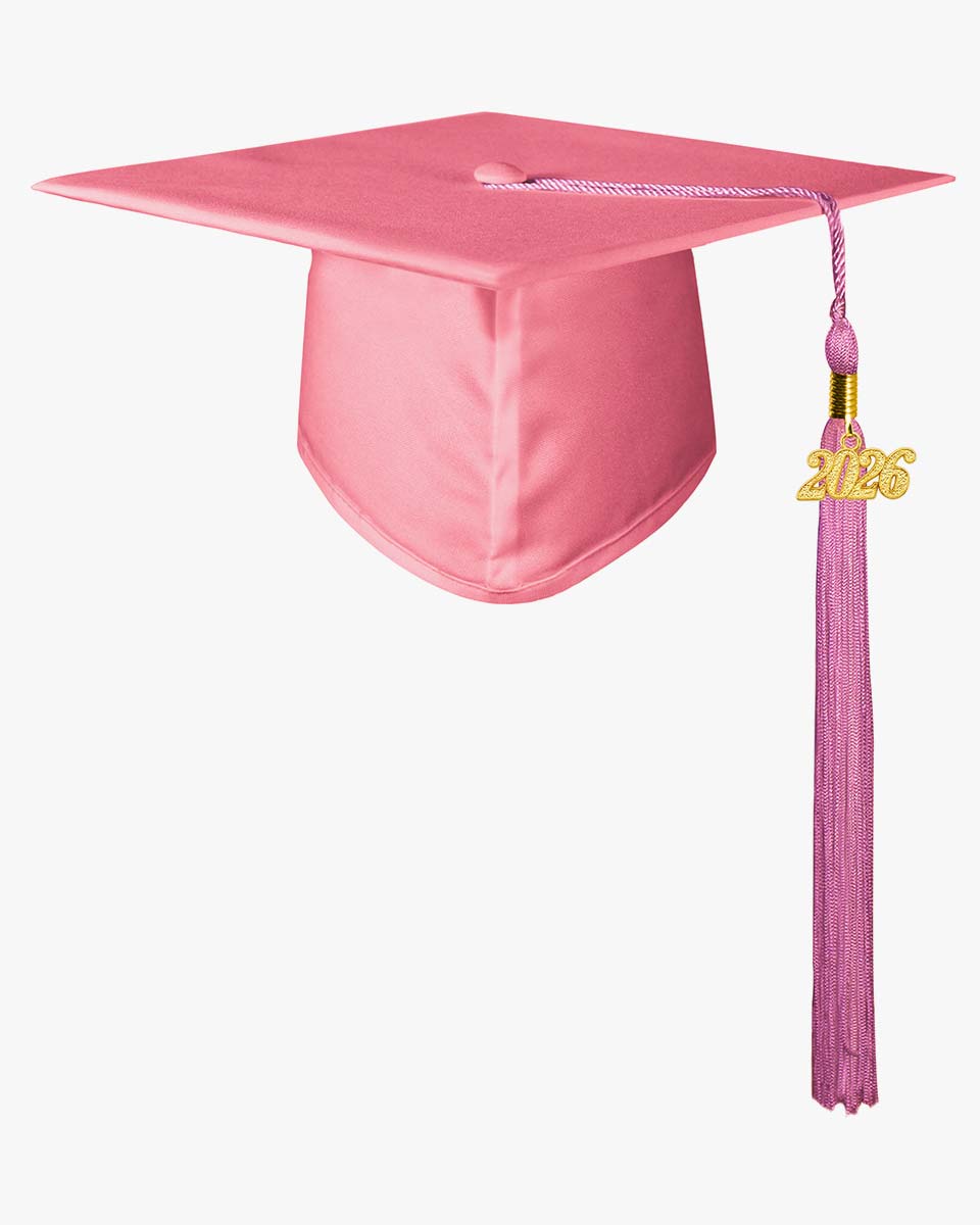 High School Matte Adult Graduation Cap with Tassel - 12 Colors Available
