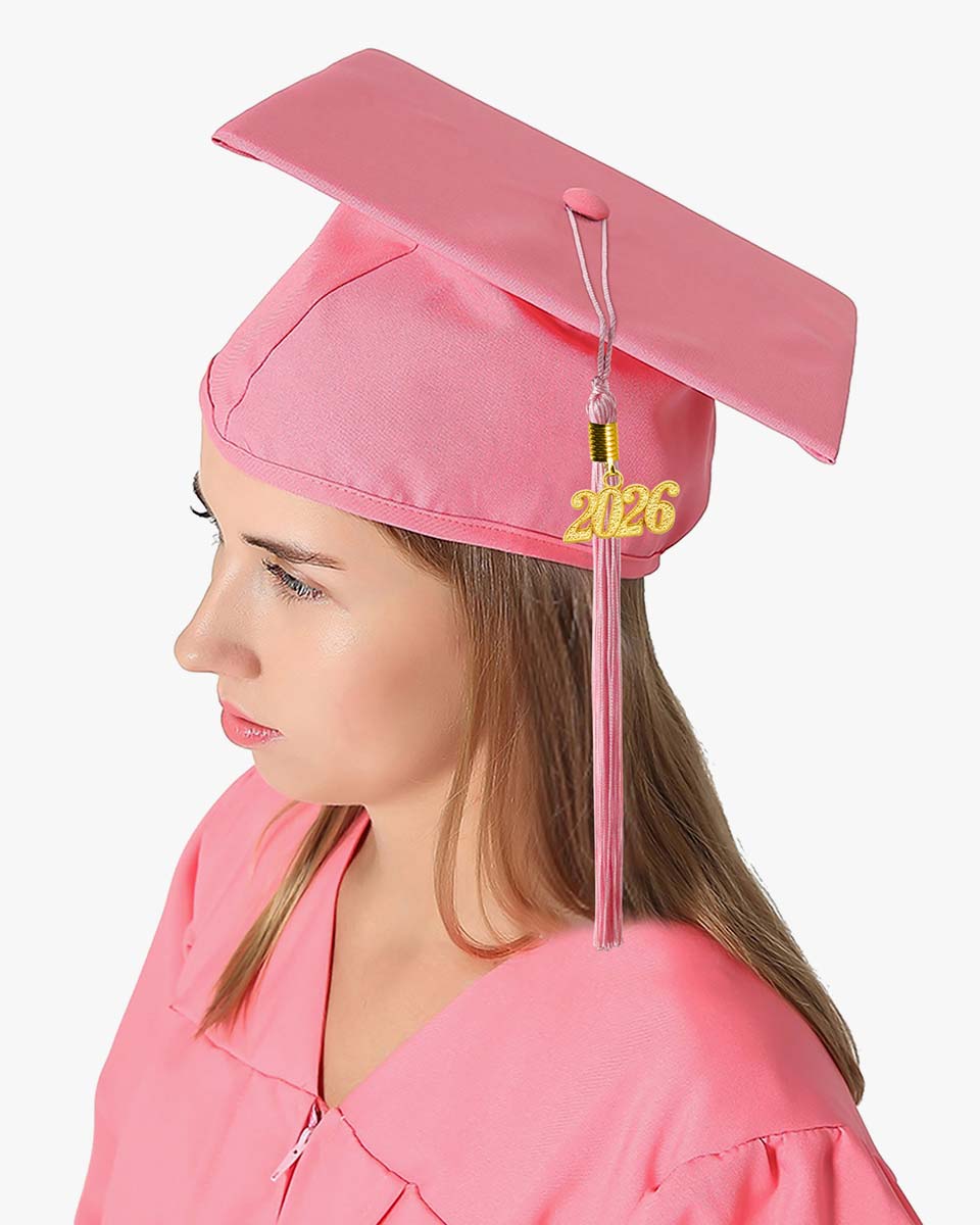 High School Matte Adult Graduation Cap with Tassel - 12 Colors Available