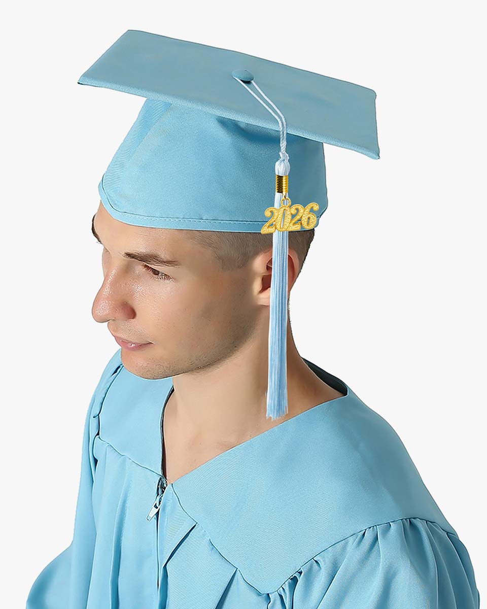 High School Matte Adult Graduation Cap with Tassel - 12 Colors Available