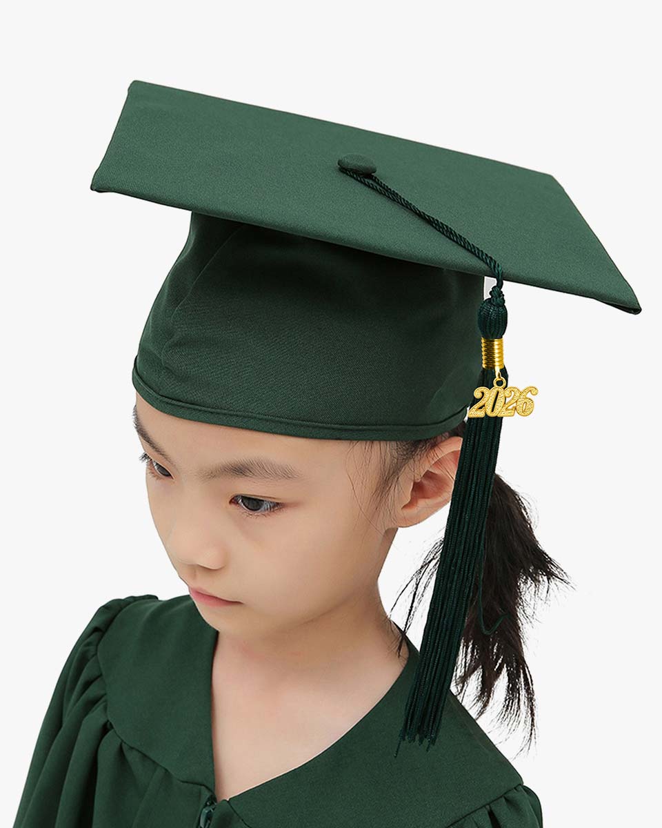 Matte Kindergarten Graduation Cap with Tassel-12 Colors Available