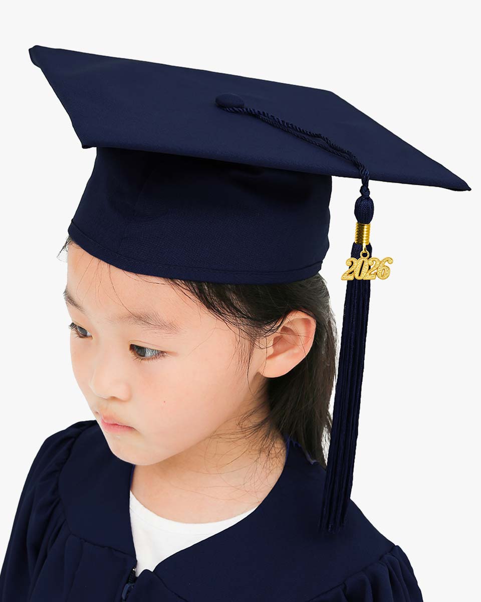 Matte Kindergarten Graduation Cap with Tassel-12 Colors Available