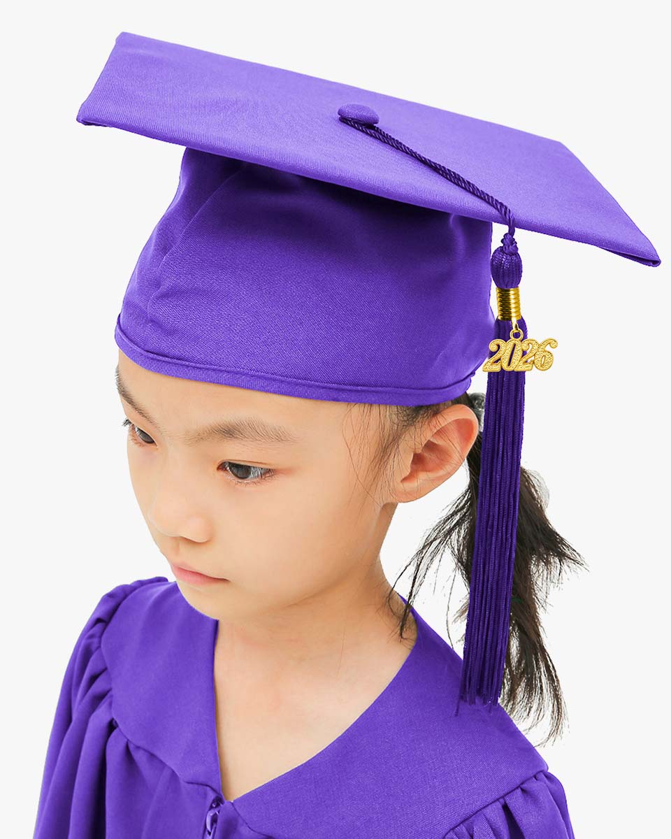 Matte Kindergarten Graduation Cap with Tassel-12 Colors Available