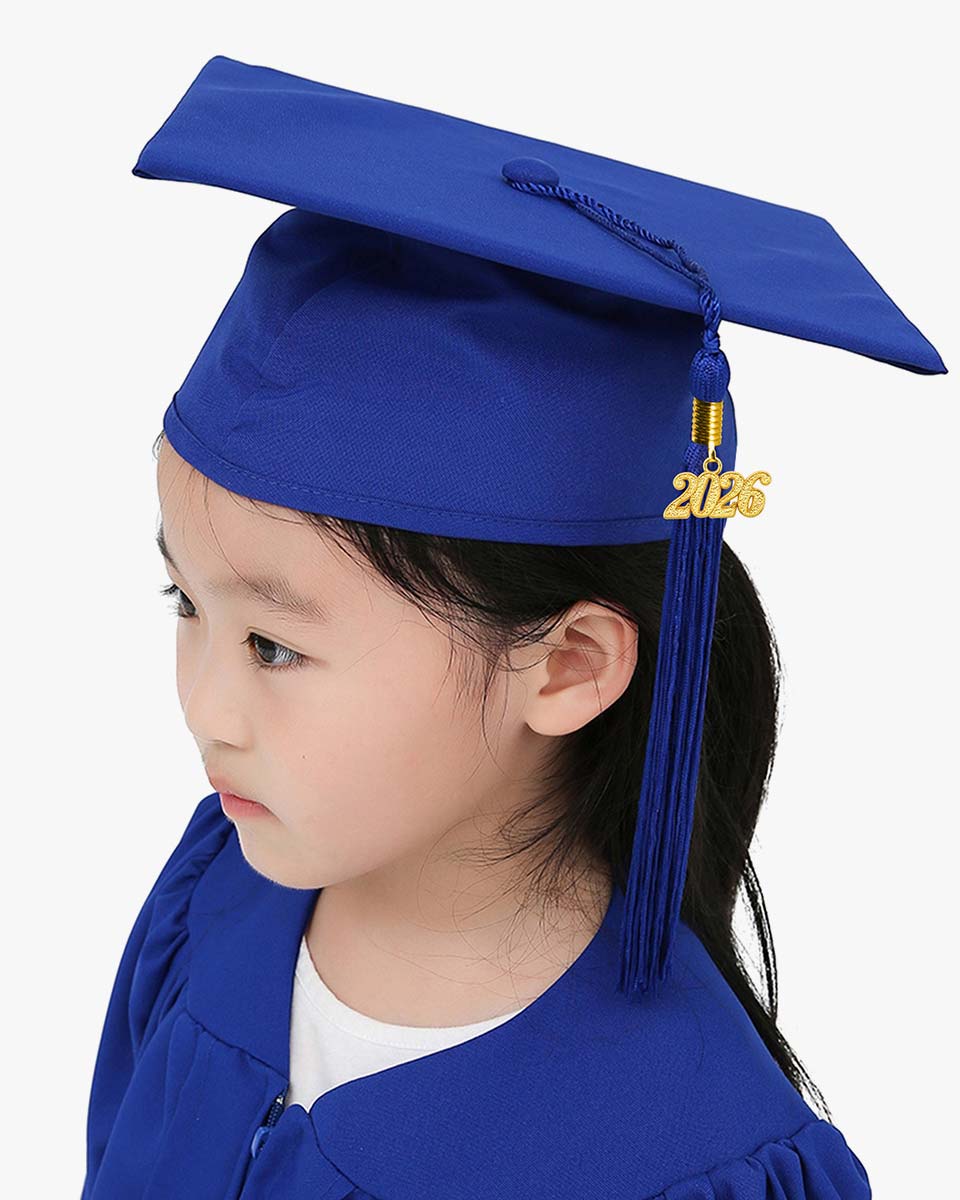 Matte Kindergarten Graduation Cap with Tassel-12 Colors Available