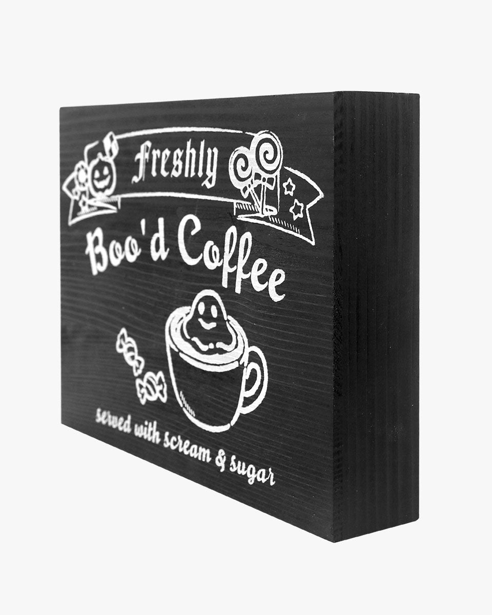 Coffee Sign for Halloween Gothic Vintage Spooky Kitchen Table Decor