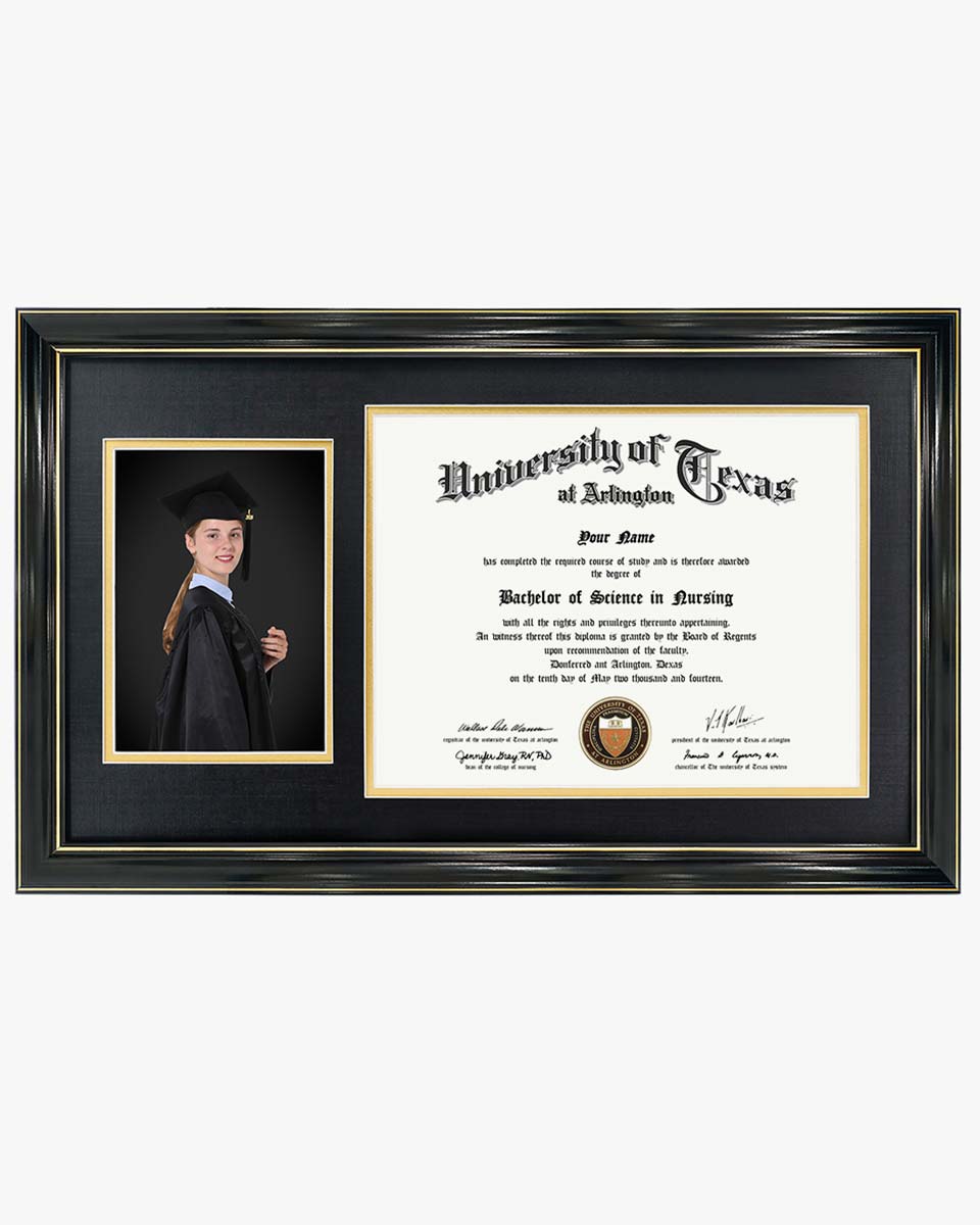 Certificate Picture Solid Wood Frame for 8.5x11 Certificate - 4 Colors Available