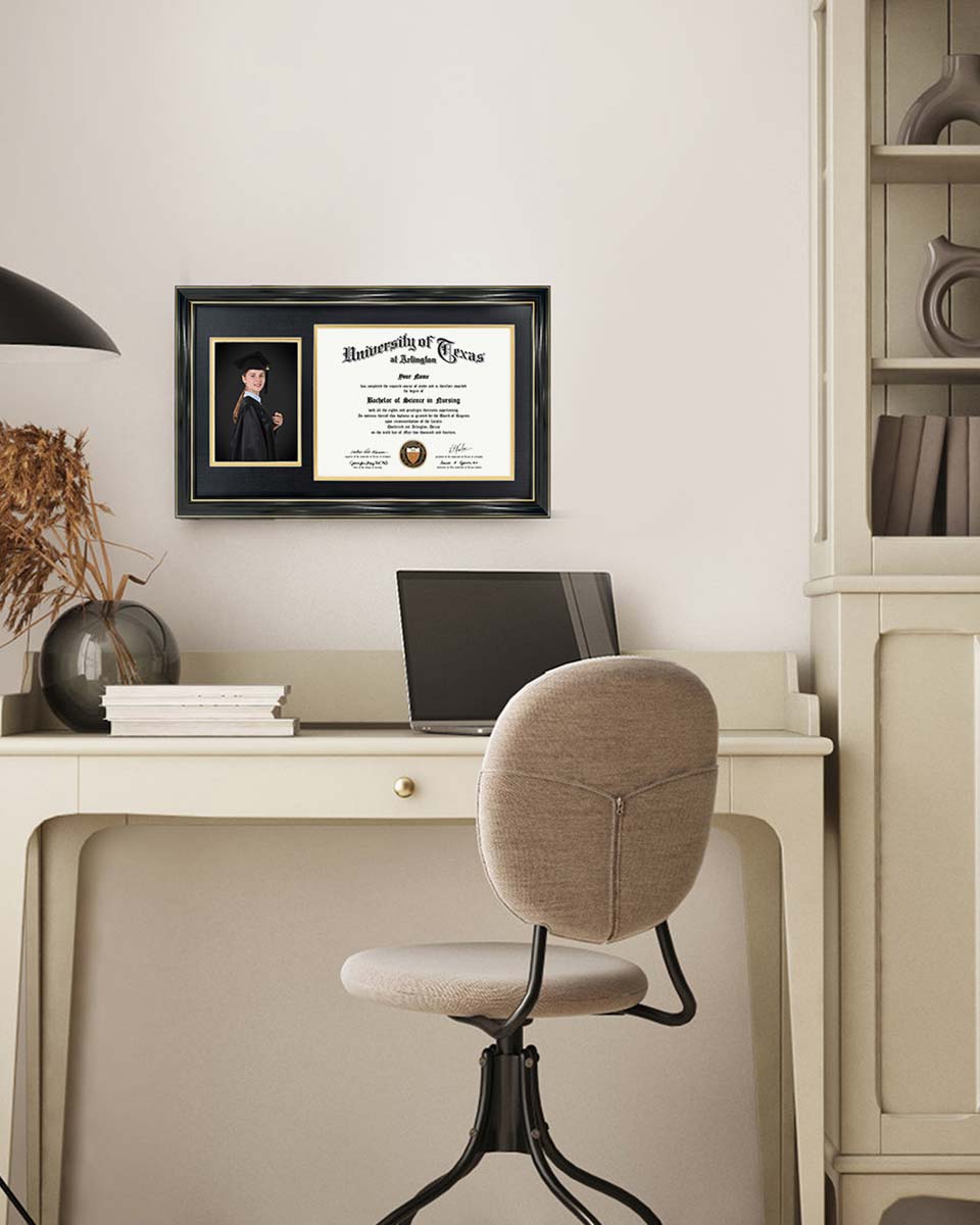 Certificate Picture Solid Wood Frame for 8.5x11 Certificate - 4 Colors Available