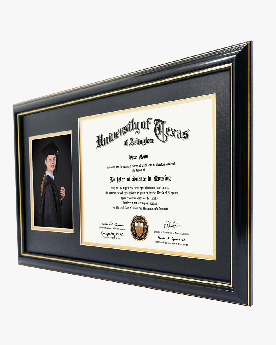 Certificate Picture Solid Wood Frame for 8.5x11 Certificate - 4 Colors Available