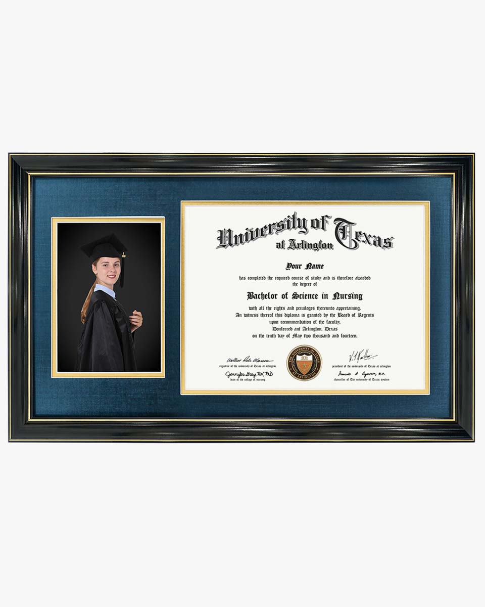 Certificate Picture Solid Wood Frame for 8.5x11 Certificate - 4 Colors Available
