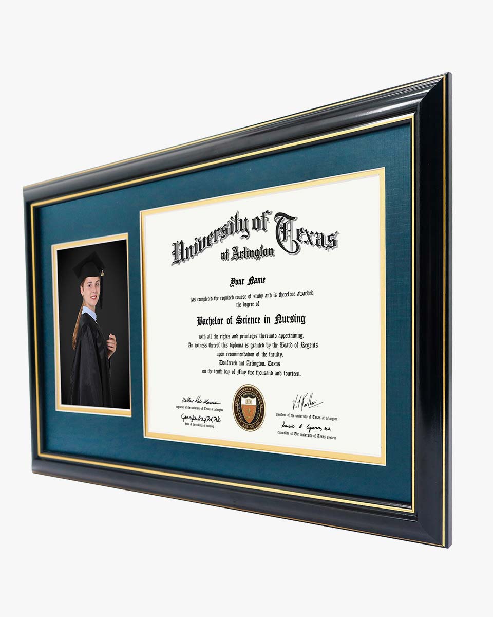 Certificate Picture Solid Wood Frame for 8.5x11 Certificate - 4 Colors Available