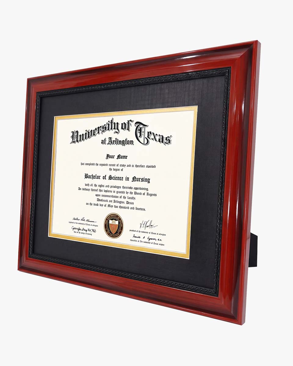 Graduation Certificate Real Wood Frame with Gold Trim 7*9 / 10*12