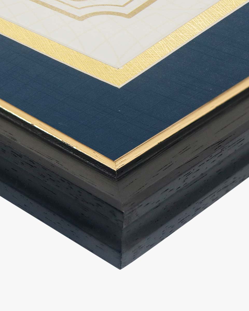 Double Certificate Wood Diploma Frame with Gold Trim for 8.5"x11" – 7 Colors Available