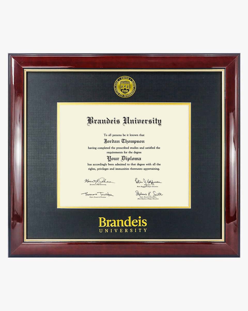 Deluxe Wooded Certificate Frame with Gold Foiled Logo - Various Universities Available