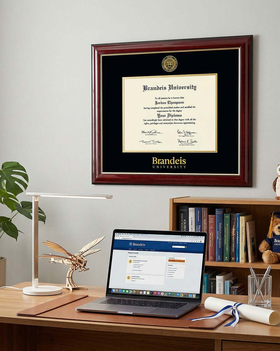 Deluxe Wooded Certificate Frame with Gold Foiled Logo - Various Universities Available