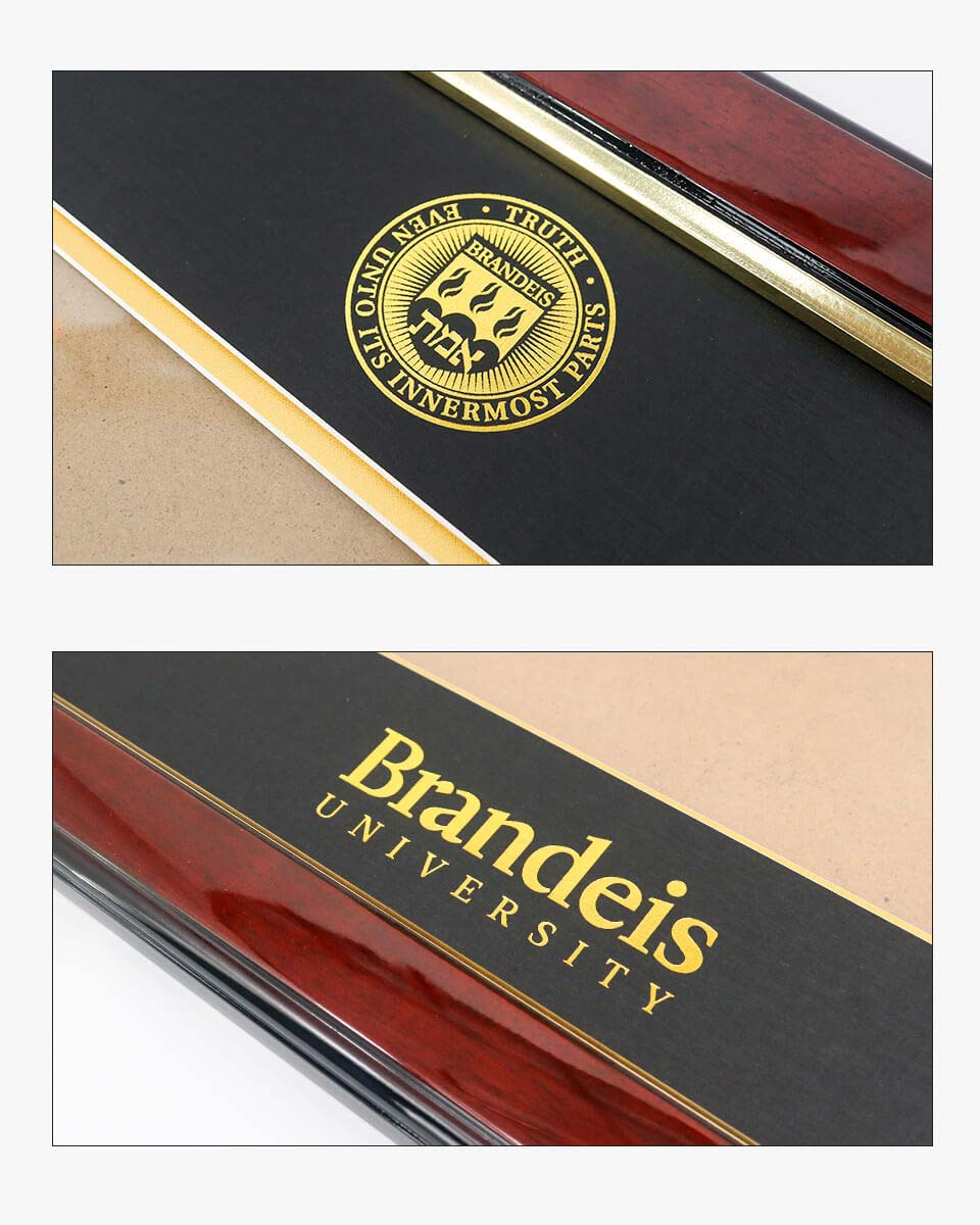 Deluxe Wooded Certificate Frame with Gold Foiled Logo - Various Universities Available