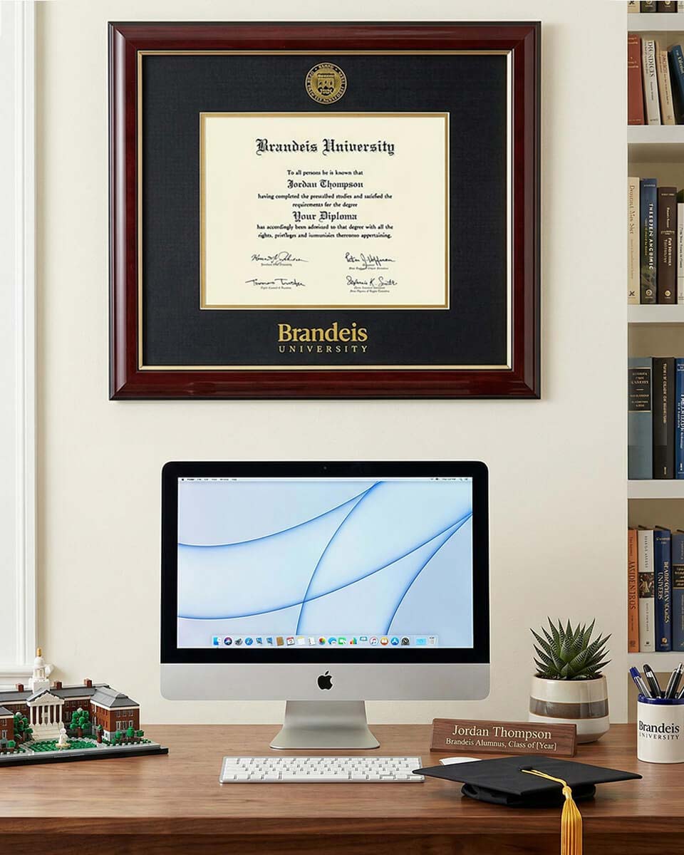 Deluxe Wooded Certificate Frame with Gold Foiled Logo - Various Universities Available