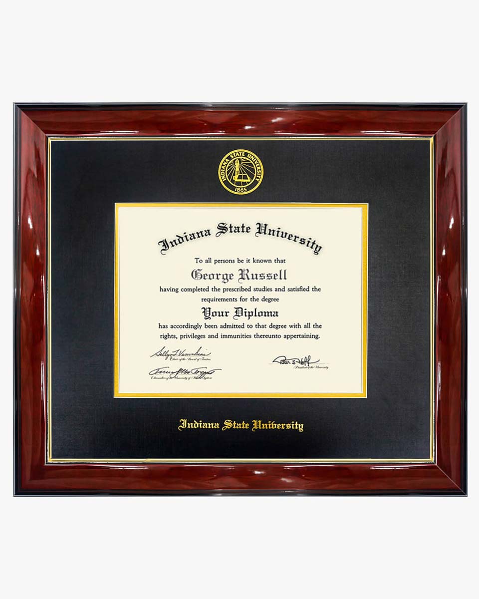 Deluxe Wooded Certificate Frame with Gold Foiled Logo - Various Universities Available