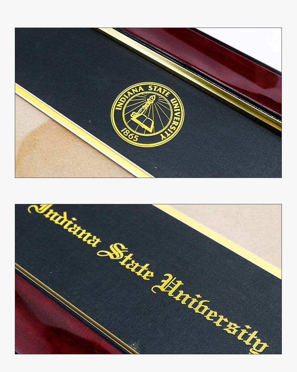 Deluxe Wooded Certificate Frame with Gold Foiled Logo - Various Universities Available
