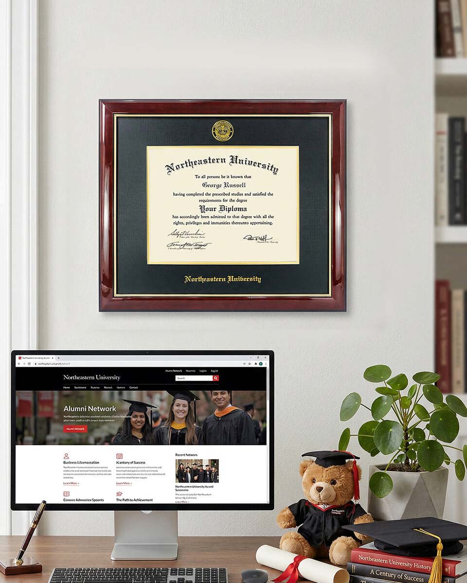 Deluxe Wooded Certificate Frame with Gold Foiled Logo - Various Universities Available
