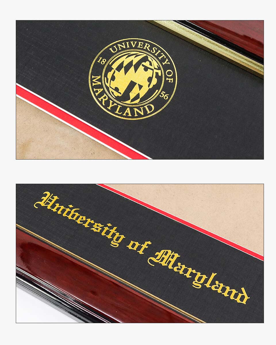 Deluxe Wooded Certificate Frame with Gold Foiled Logo - Various Universities Available