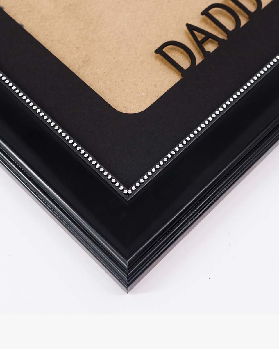 Black with Silver Beads Wall & Tabletop Design Picture Frame for 8x10 Photo - 2 Styles Available