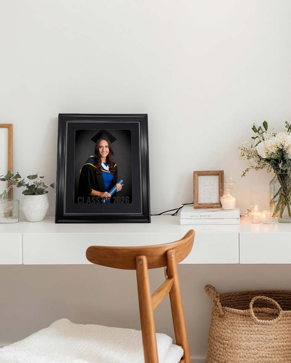 Graduation Class of 2026 Recycled Polystyrene Picture Frame with Tassel Holder for 8*10 Picture - 2 Styles available