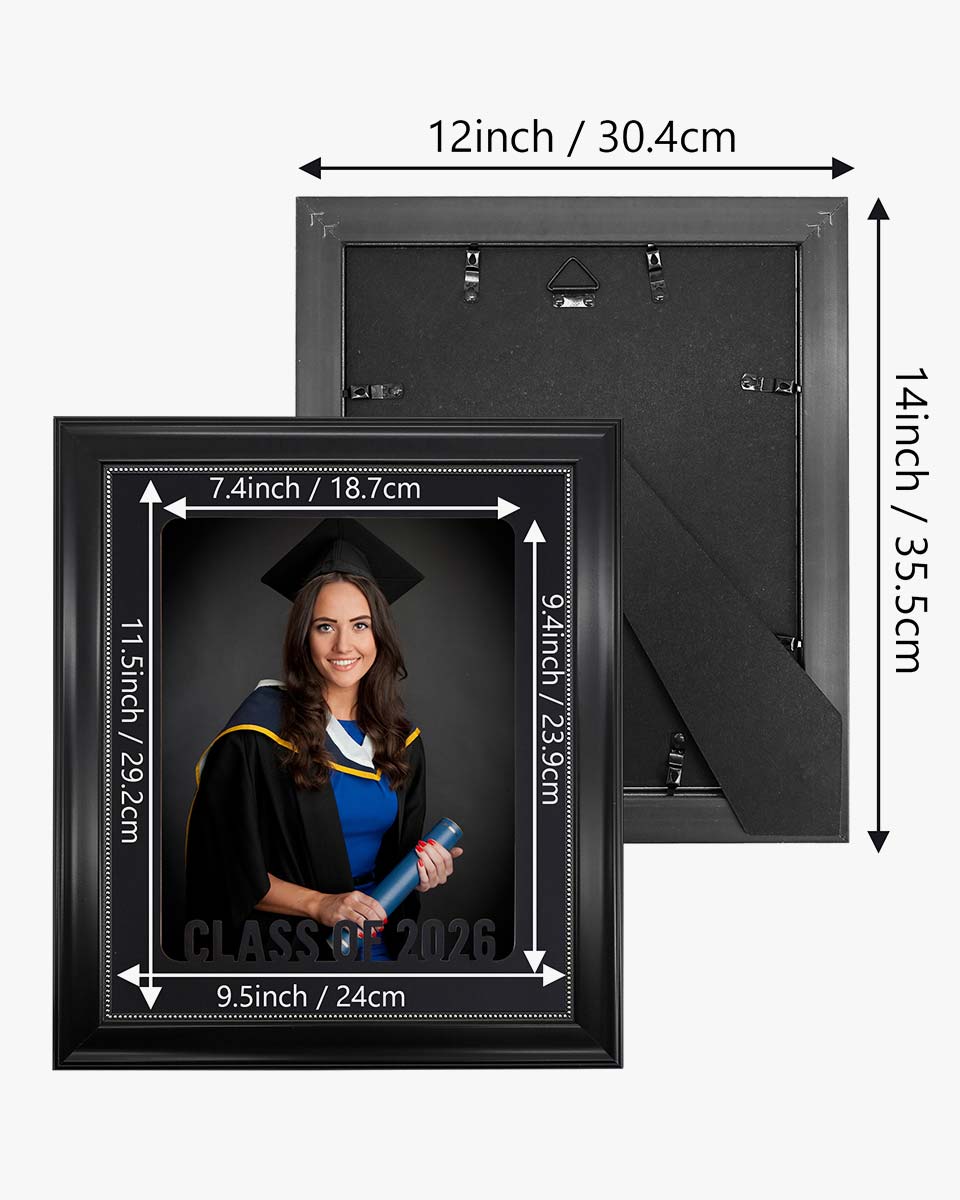 Graduation Class of 2026 Recycled Polystyrene Picture Frame with Tassel Holder for 8*10 Picture - 2 Styles available