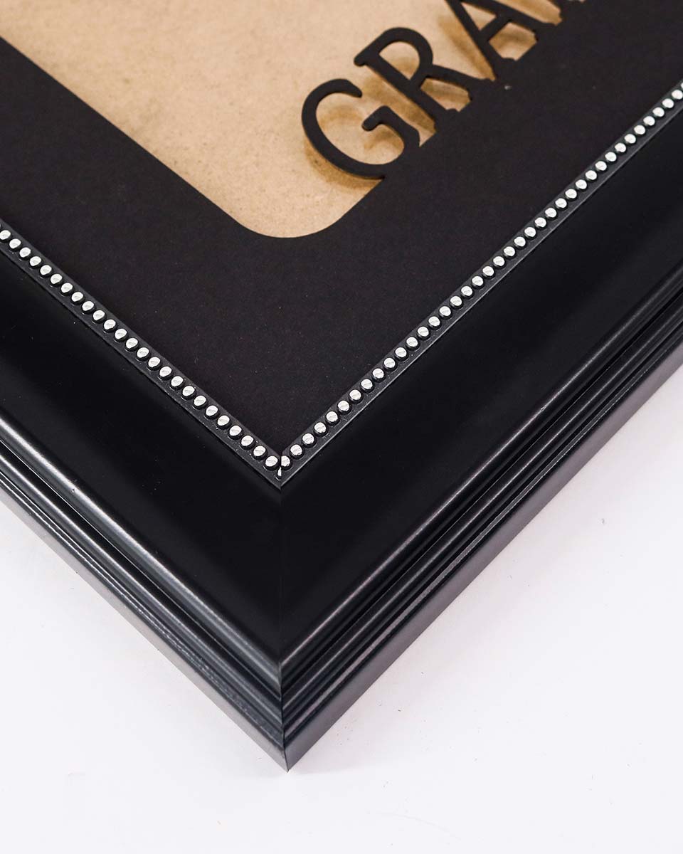 Black with Silver Beads Wall & Tabletop Design Picture Frame for 8x10 Photo - 2 Styles Available